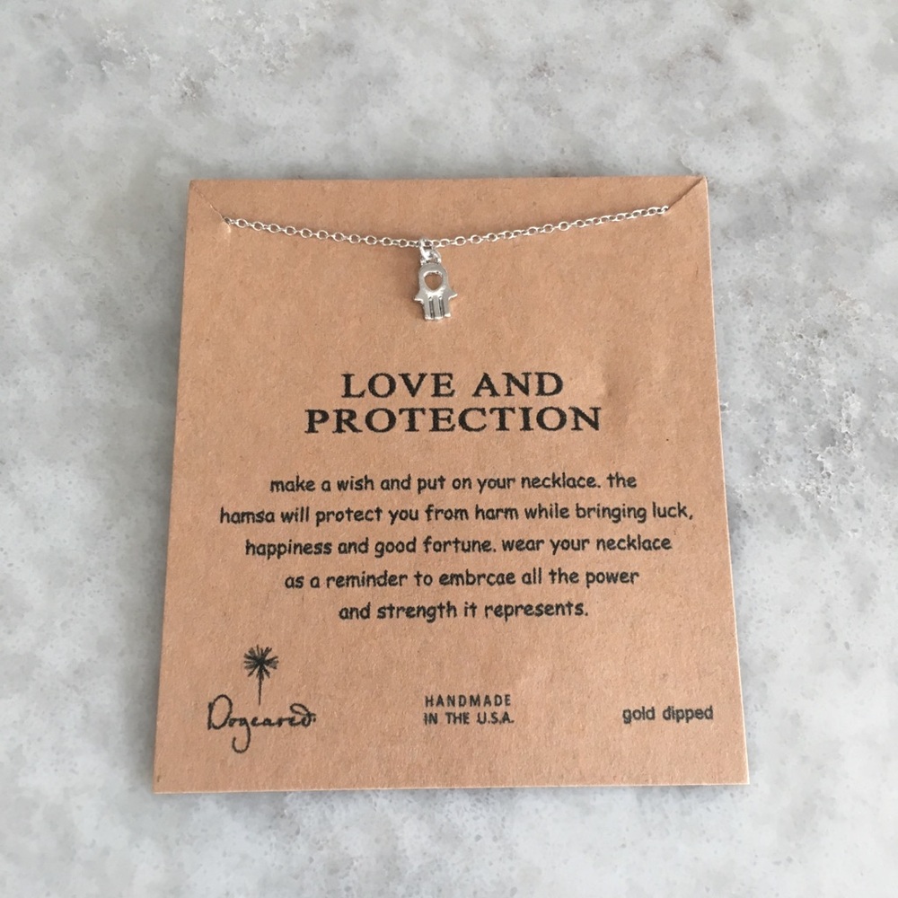 "Sara" Love & Protection Silver Necklace Dainty ♥️ - Picture 2 of 3